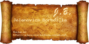Jelenovics Borbála névjegykártya